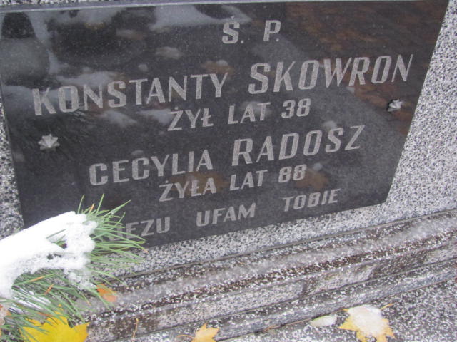 Cecylia Radosz 1899 Janów Złoty Potok - Grobonet - Wyszukiwarka osób pochowanych