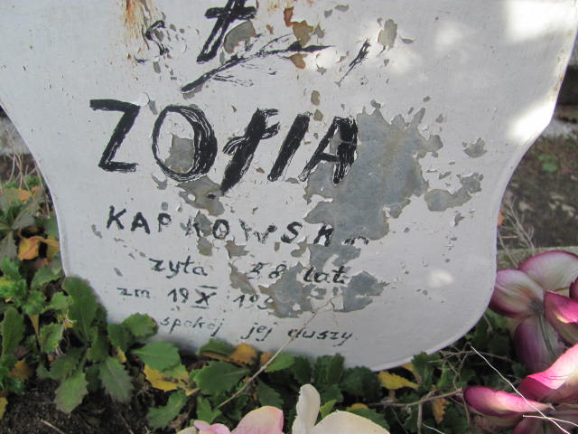 Zofia Kapkowska 1896 Janów Złoty Potok - Grobonet - Wyszukiwarka osób pochowanych