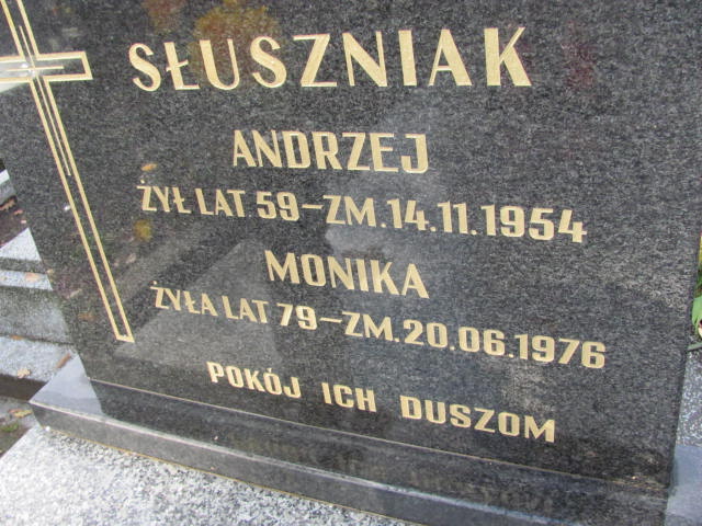 Andrzej Słuszniak 1895 Janów Złoty Potok - Grobonet - Wyszukiwarka osób pochowanych