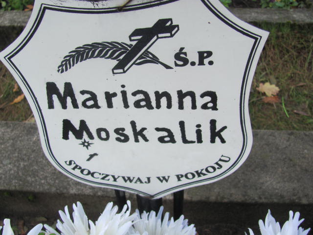 Marianna Moskalik 1934 Janów Złoty Potok - Grobonet - Wyszukiwarka osób pochowanych