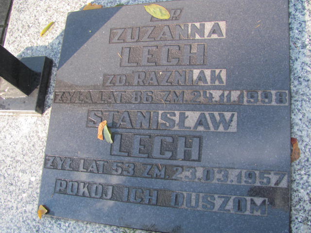 Zuzanna Lech 1912 Janów Złoty Potok - Grobonet - Wyszukiwarka osób pochowanych