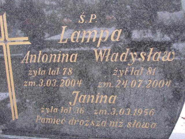 Antonina Lampa 1926 Janów Złoty Potok - Grobonet - Wyszukiwarka osób pochowanych