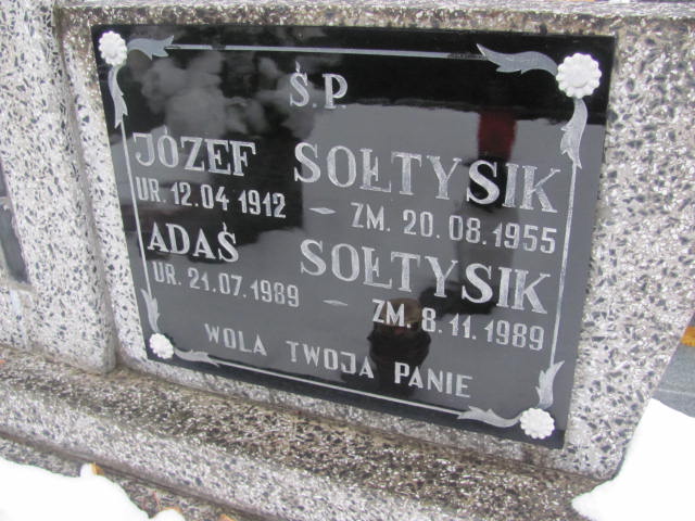 Józef Sołtysik 1912 Janów Złoty Potok - Grobonet - Wyszukiwarka osób pochowanych