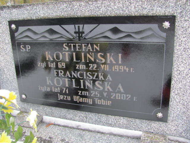 Franciszka Kotlińska 1931 Janów Złoty Potok - Grobonet - Wyszukiwarka osób pochowanych