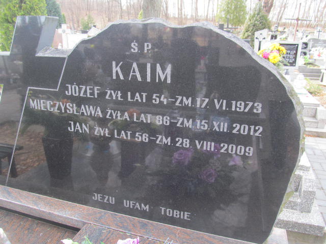 Mieczysław Kaim 1926 Janów Złoty Potok - Grobonet - Wyszukiwarka osób pochowanych